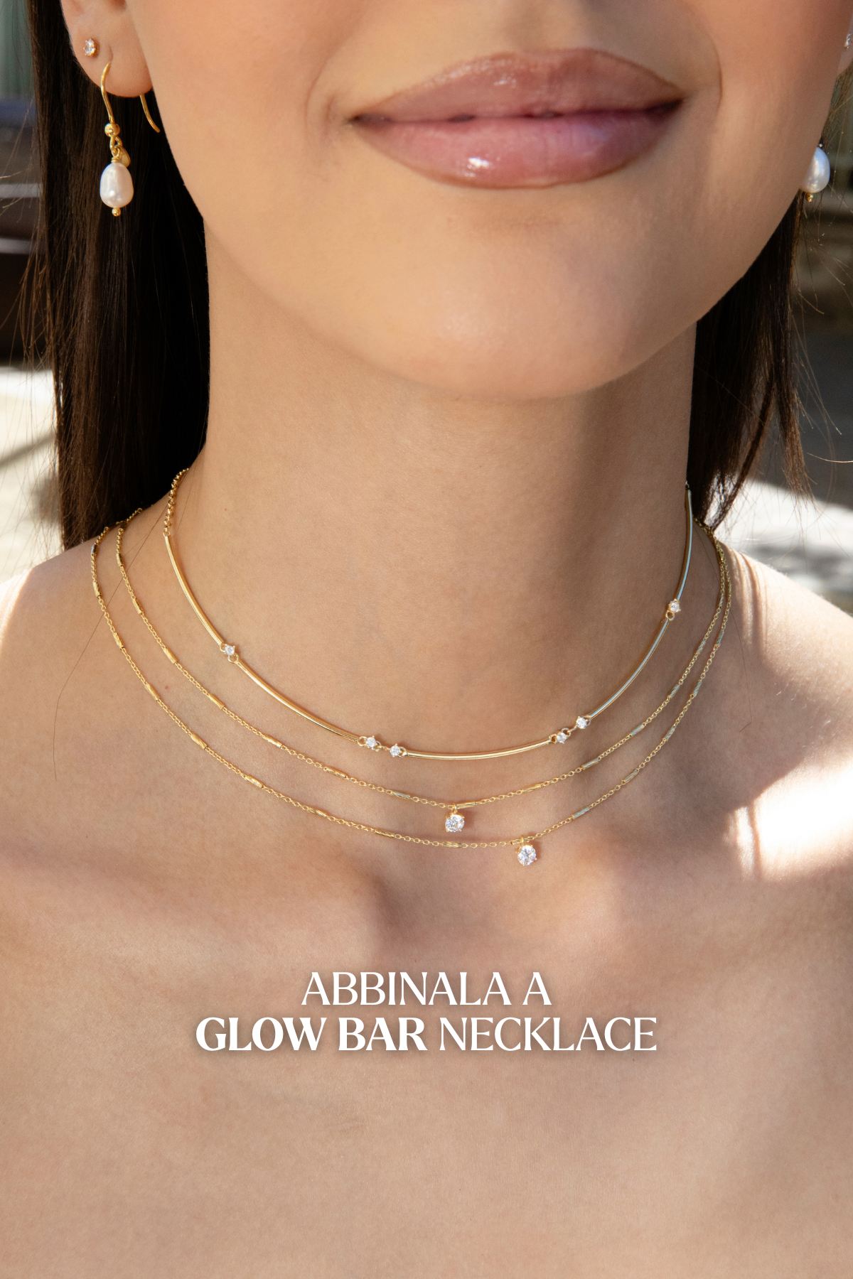 THE DOUBLE GLOW LINE necklace