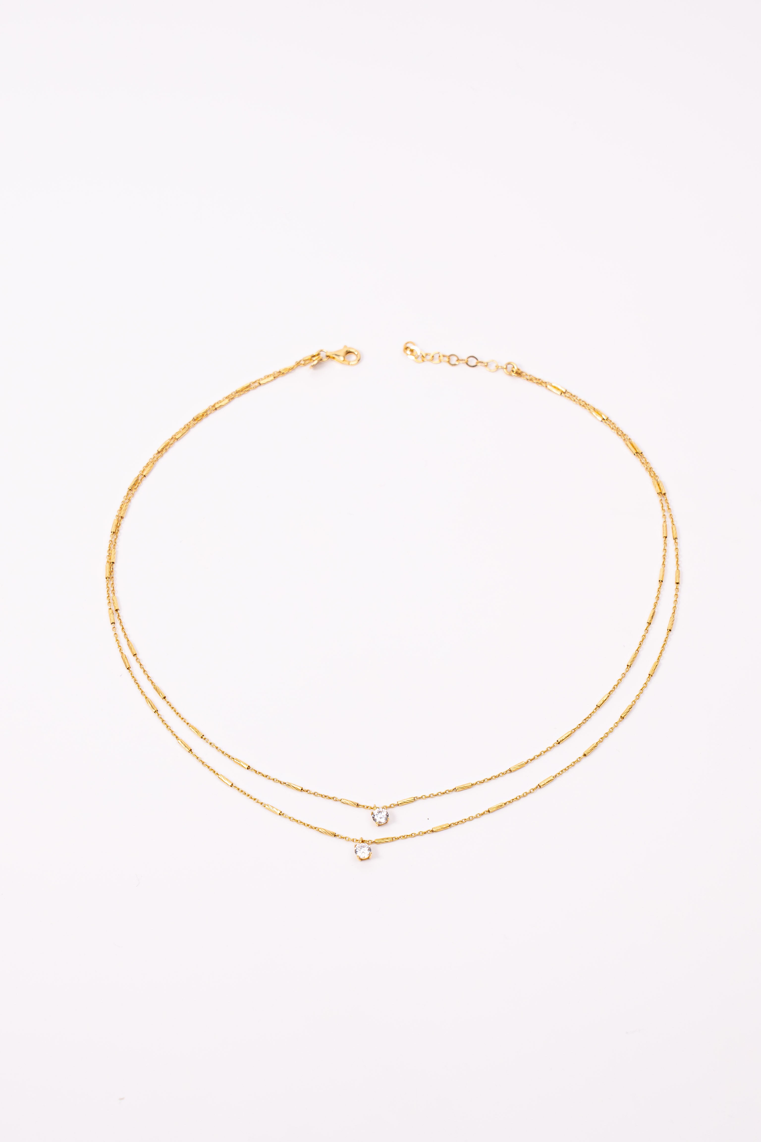 THE DOUBLE GLOW LINE necklace