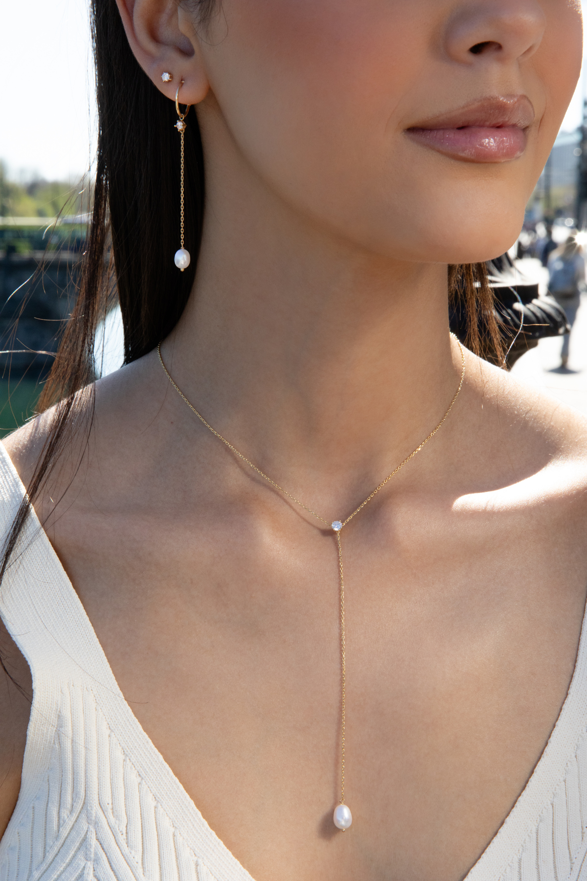 THE PEARL necklace - Argento 925 placcato oro 18KT