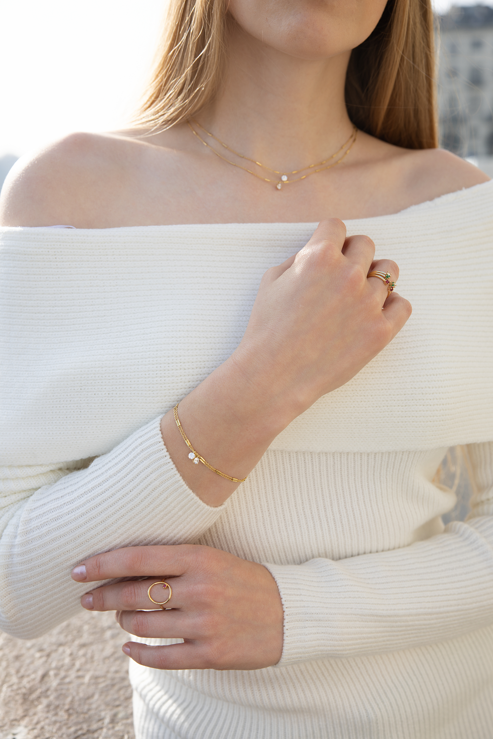 THE DOUBLE GLOW LINE bracelet