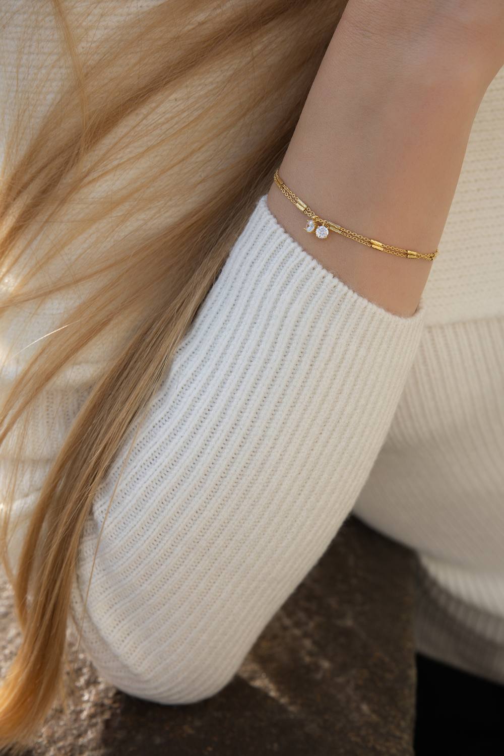 THE DOUBLE GLOW LINE bracelet