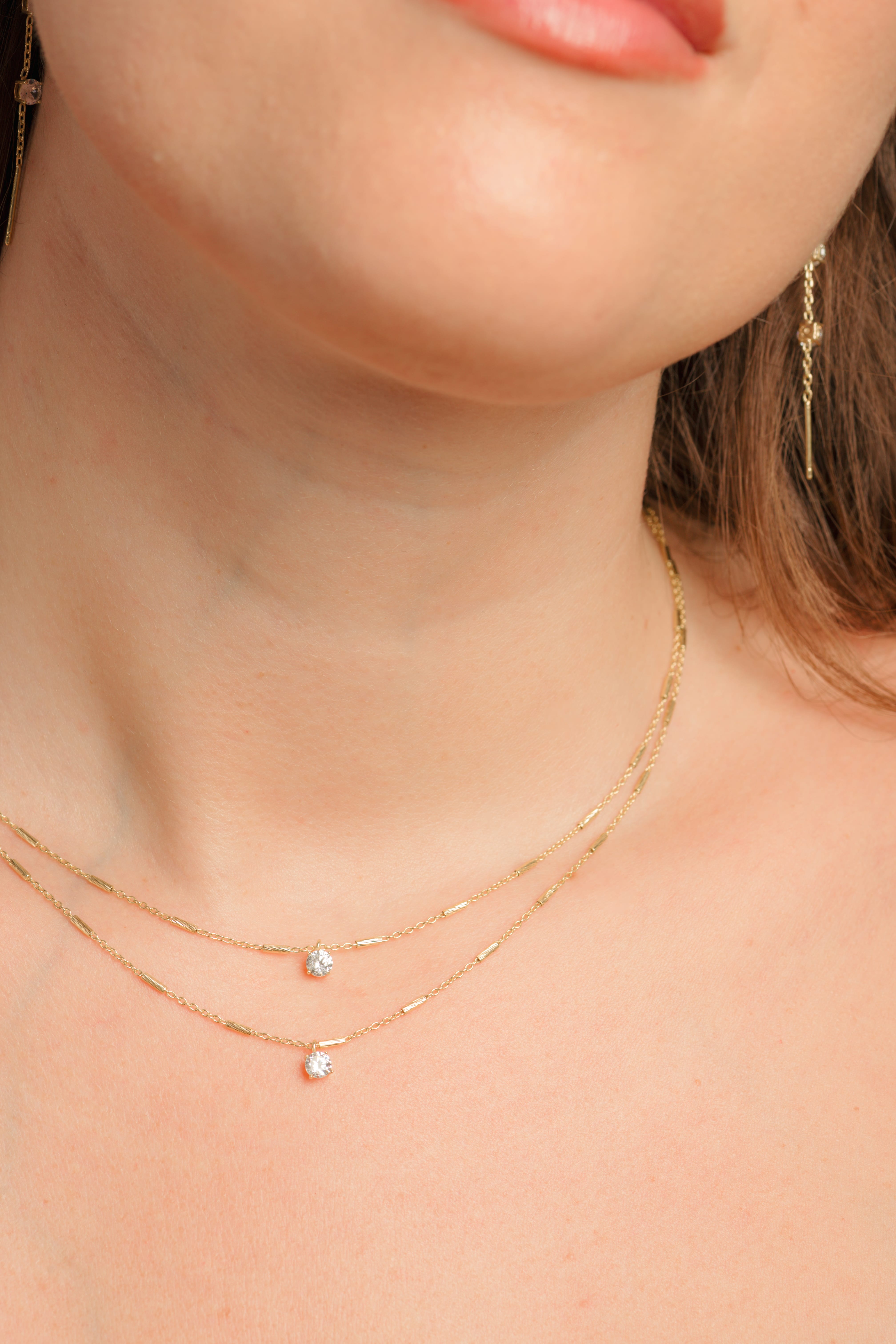THE DOUBLE GLOW LINE necklace